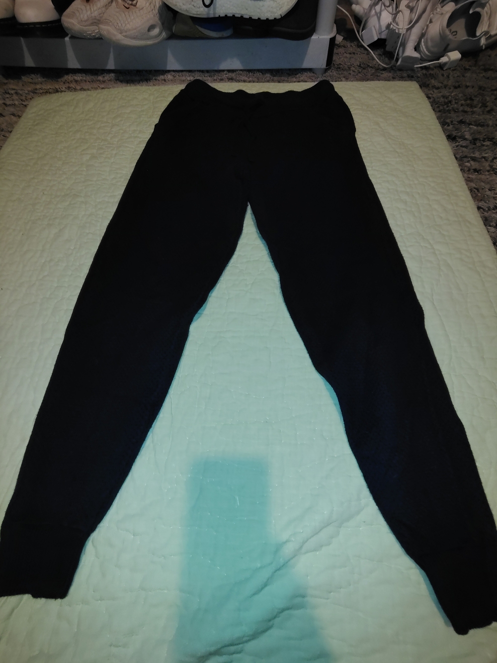 Tommy John Black Knit Jogger Pants